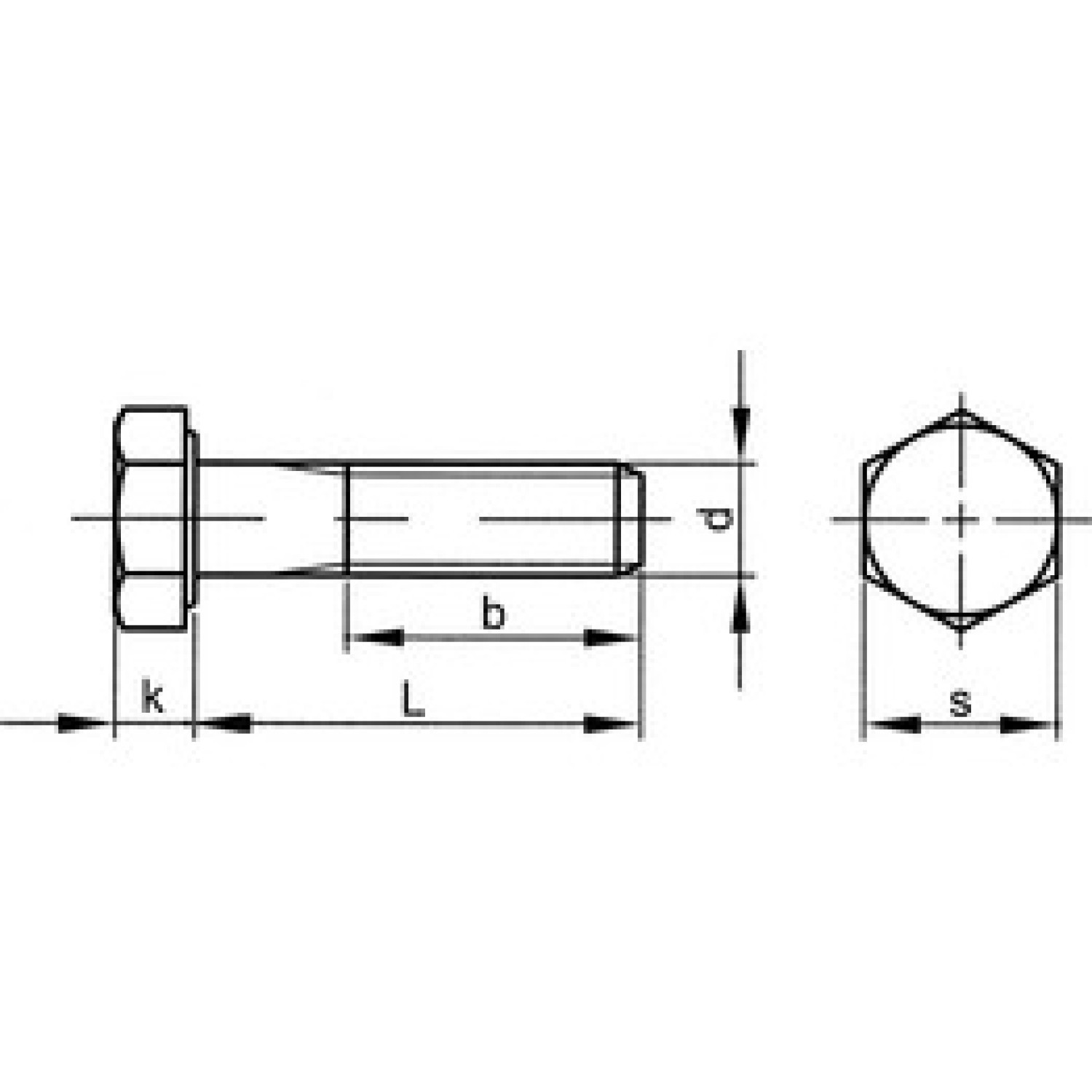 Болт за стомани конструкции без покритие EN 14399-4 М16х65